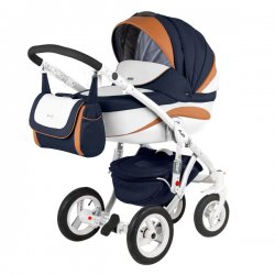 B7 - Детская коляска Adamex Barletta NEW 2 в 1 Ecco кожа 50%